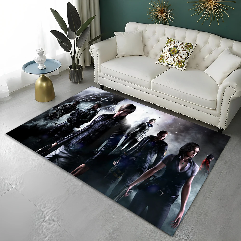 3D R-Resident Evil Gamer Games Carpet Rug for Home Living Room Bedroom Sofa Doormat Decor,kids Play Area Rug Non-slip Floor Mat