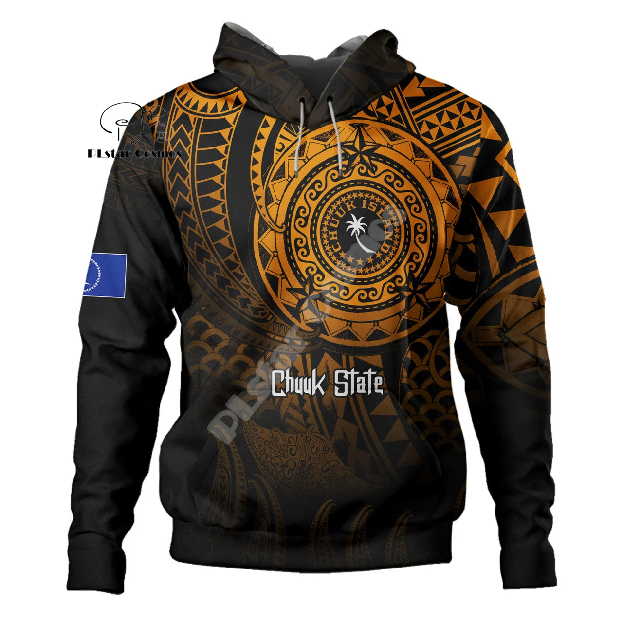 

Chuuk Micronesian Island Country Flag Tattoo Culture Tribe Retro Vintage 3DPrint Pullover Harajuku Casual Funny Hoodies Jacket M