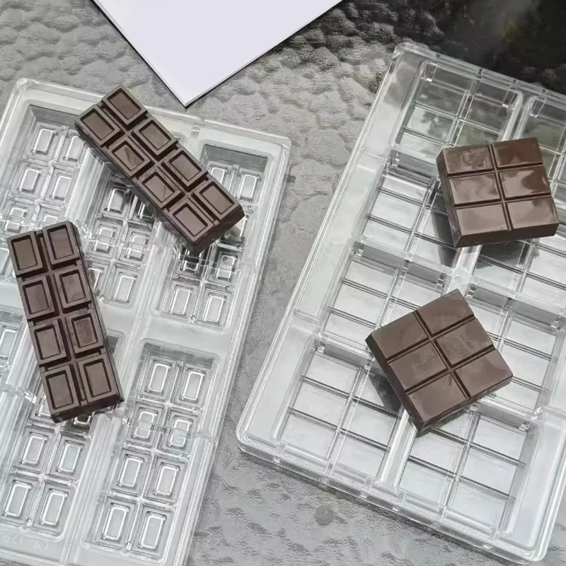 Polycarbonate Chocolate Moulds PC Chocolate Bar Molds DIY Nut Candy Baking Tools Chocolate Melting Pot Scraper Accessories