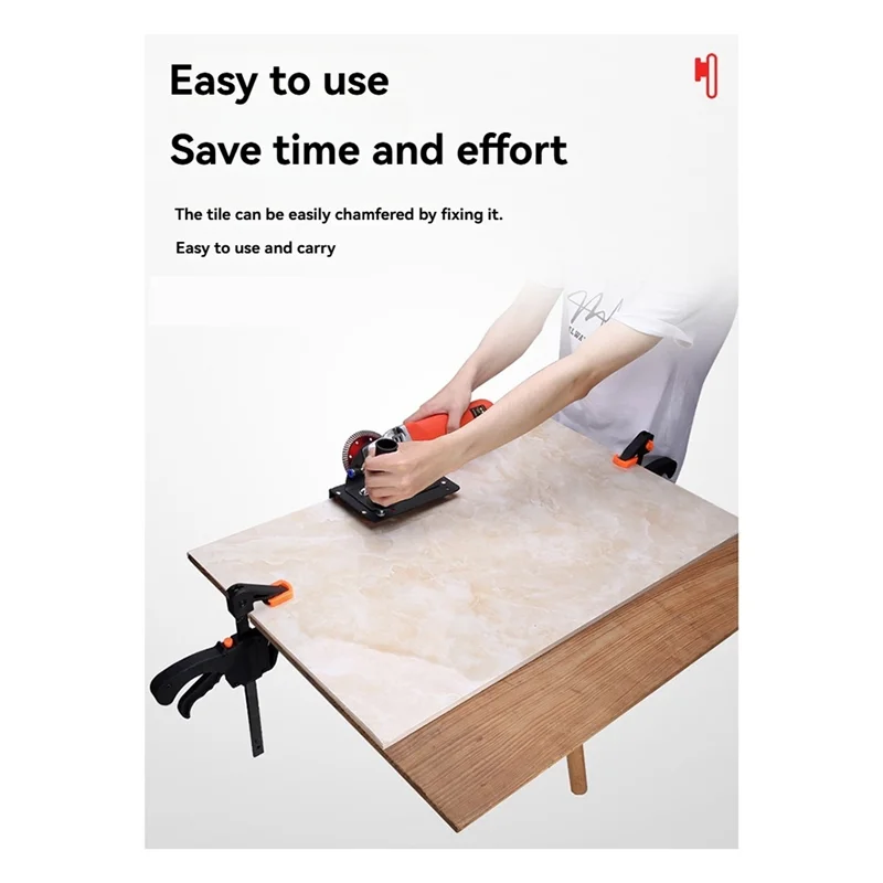 ABNP 100-Type Angle Grinder 45° Tile Chamfering Stand Grinder Support Chamfer Cutting Auxiliary Side Handle Fixed Holder US Plug