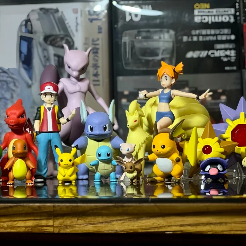 New Bandai Original Scale World Pokemon Kanto Region Red Charmander Squirtle Bulbasaur Anime Action Figures Toys For Kids Gifts - view 2