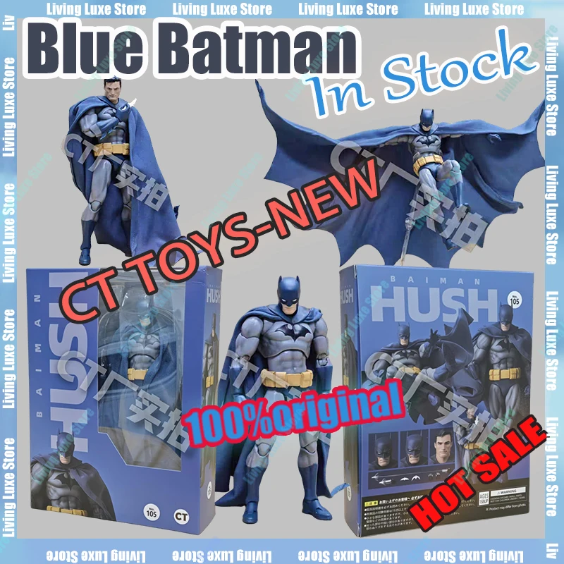 

HOT in Stock CT Toys Batman Hush Blue Version Mafex 105 Black Version Dc Bat Man Anime Action Figure Figurine Model Statue Gift