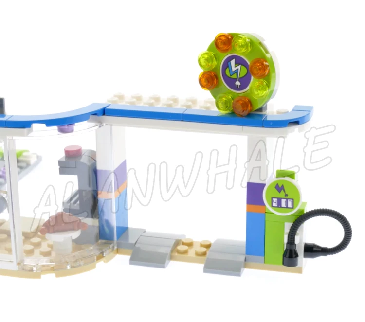 339pcs Friends Heartlake Spinning Brushes Car Wash Gas Station Go-kart Launcher 11037 Building Blocks Sets Compatible With Model