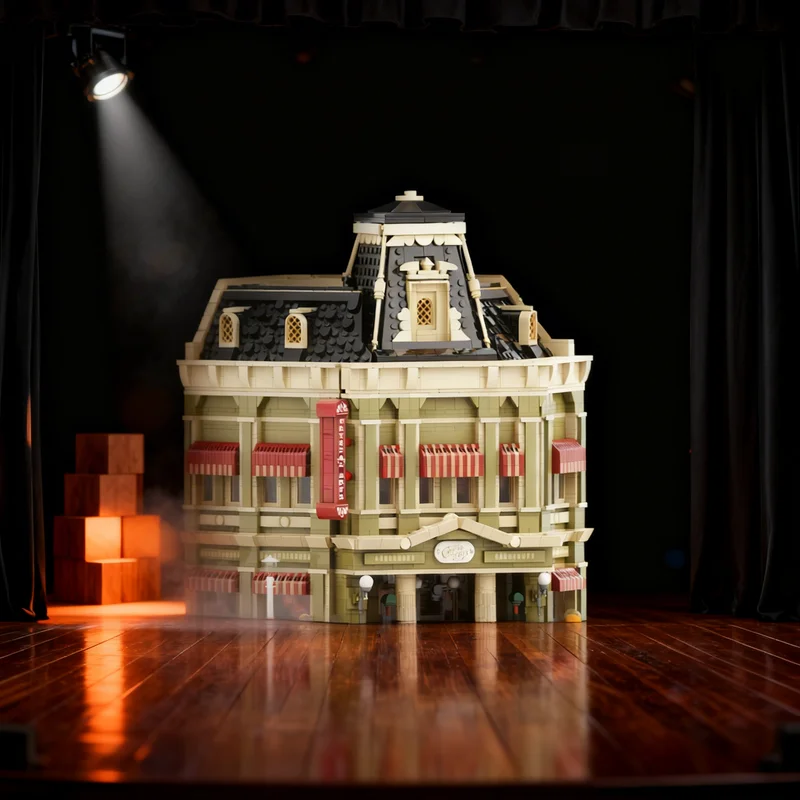 

5142 детали MOC Main Street Crystal Arts City Modular Streetscape Model Building blocks Architecture toy Christmas gifts Brick Kids