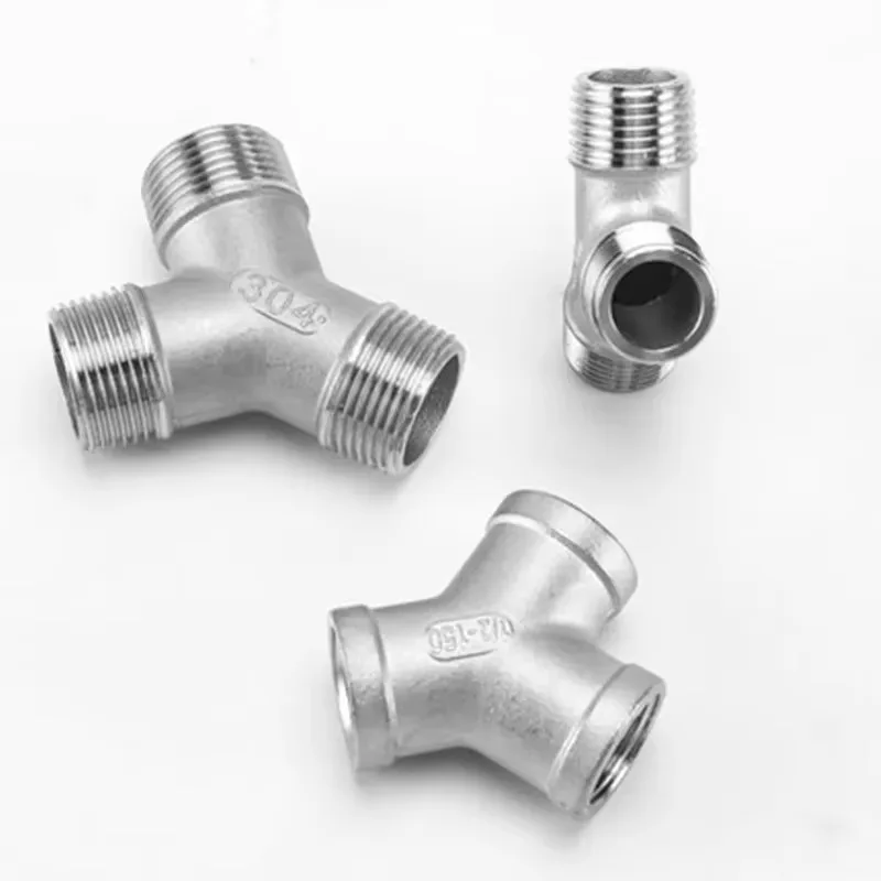 304 Stainless Steel Y-way Internal Thread 45 Degree Inclined Tee Internal Thread Three-way Three-way Interface One-thirds Pipes