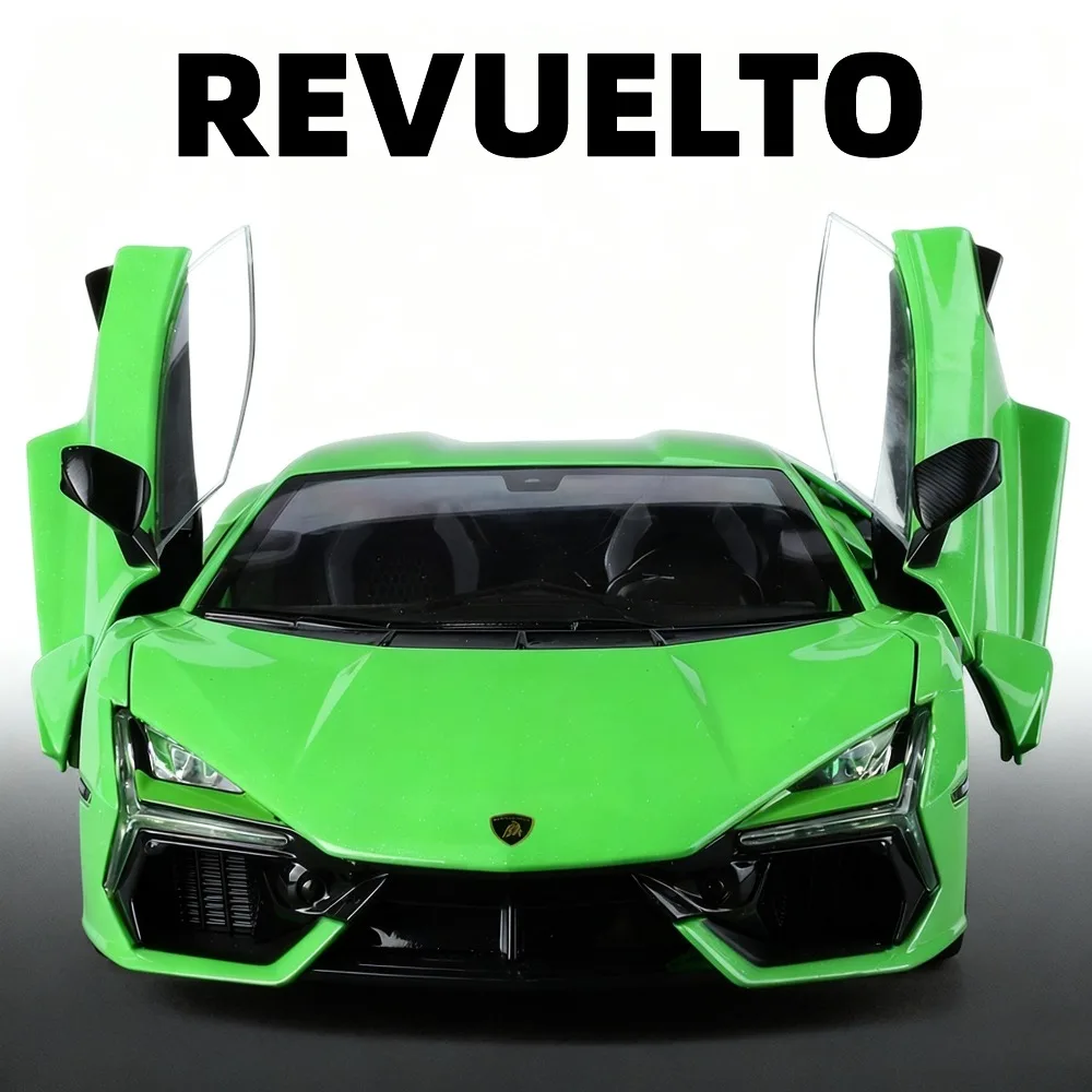 Modelo de coche Revuelto SVJ63 de tamaño 1:18, puertas de juguete, modelos abiertos de absorción de impacto, coches deportivos de Metal fundido a presión, juguetes, regalos para niños
