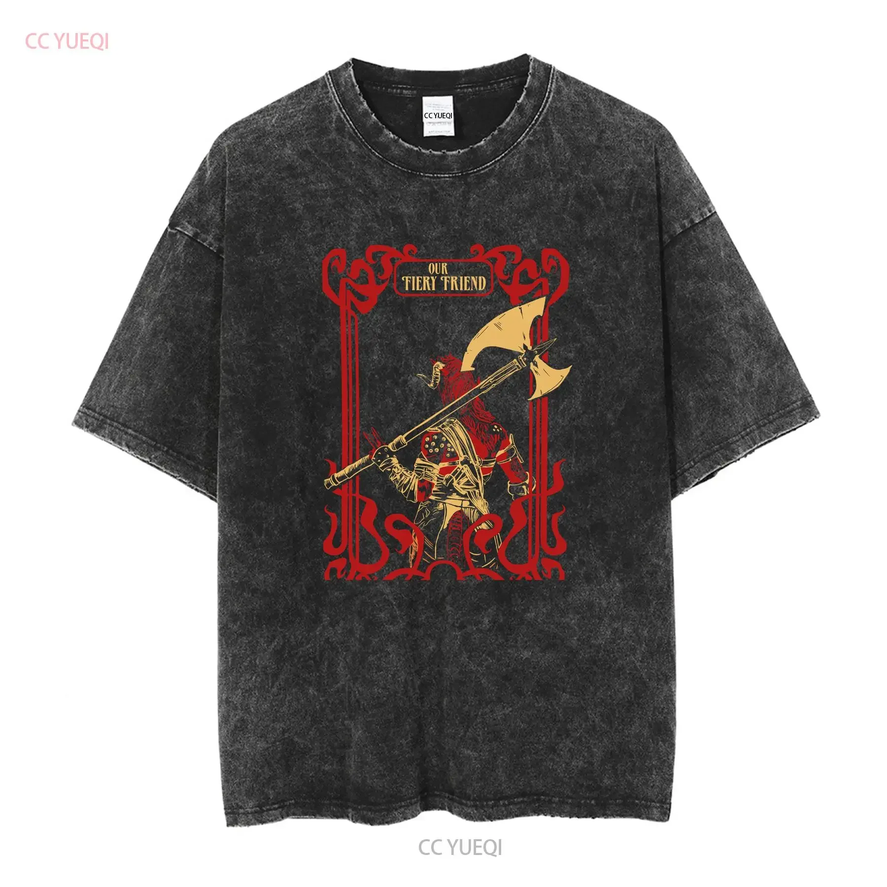 Karlach Our Fiery Friend T Shirt Baldurs Gate 3 Softstyle long or short sleeves vintage Washed Stretched streetwear Breathable