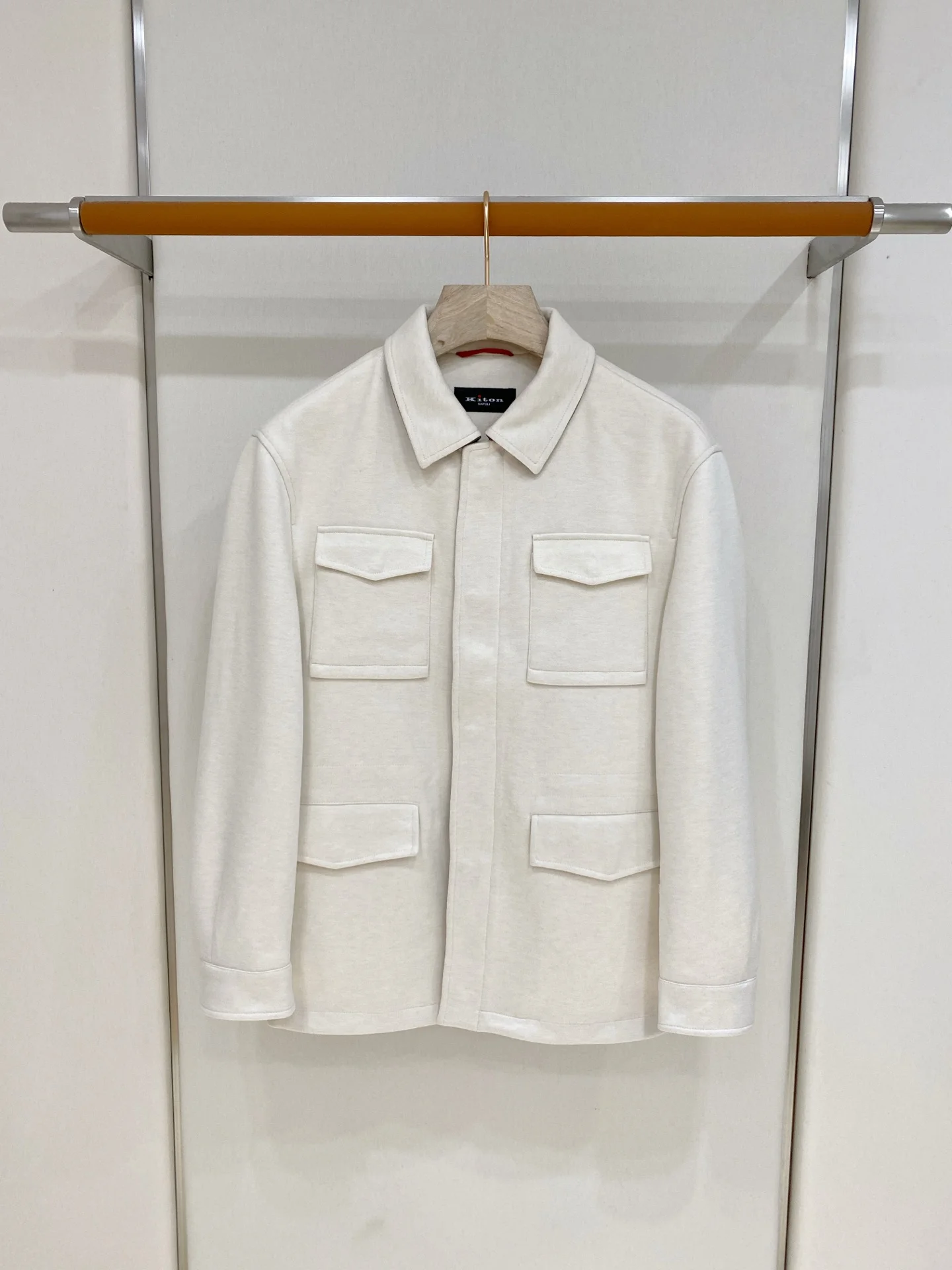 Kiton Italian Acetate Fleece Soft Multi-Pocket Jacket