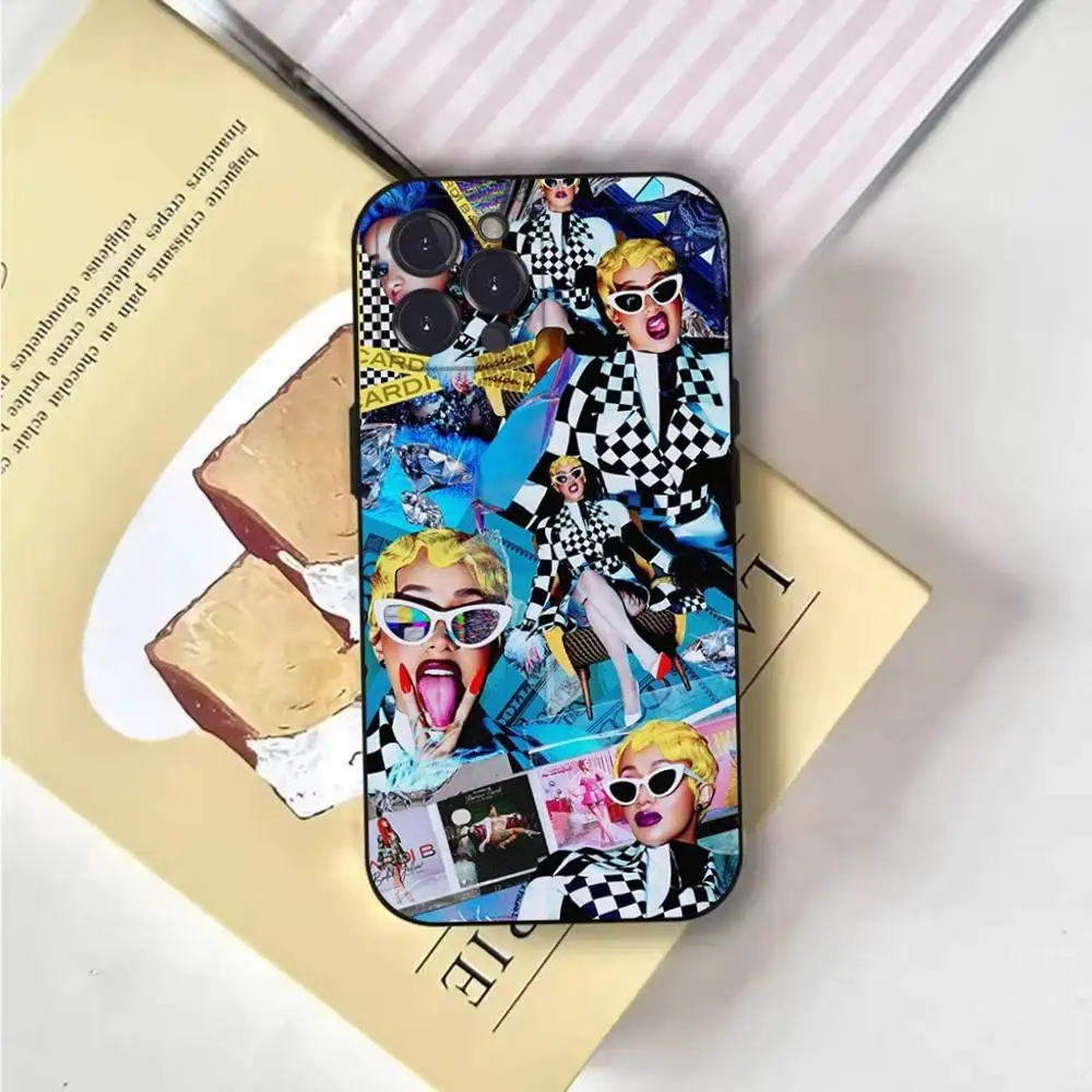 Cardi B Am I The Drama Phone Case For iPhone 6,17,16,15,14,13,12,11 Plus,Pro Max,XS,X,XR,SE,Mini,8,7,Soft Silicone Black Cover