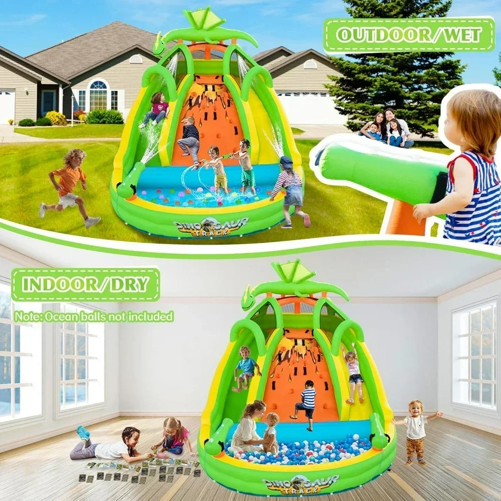 Aufblasbares Bounce House, Wasser rutsche Bounce House mit Klettern, Wasser pistolen für Kinder, Wasser Bounce House für Outdoor Indoor.