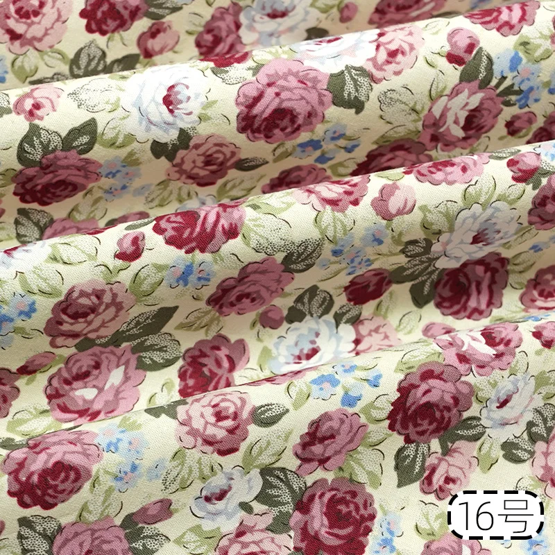 Pure Cotton Printed Fabric Idyllic Little Floral Baby Clothing Dress Pajamas Diy Fashion for Sewing Material Cloth By The Meter