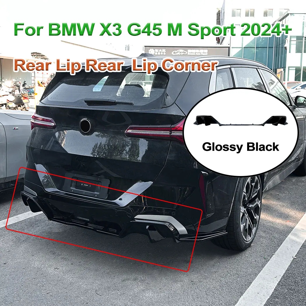 

For BMW X3 G45 M Sport 2024+ Car Rear Bumper Rear Lip Corner Spoiler Splitter Exterior Guard Decoration Modified Accessories