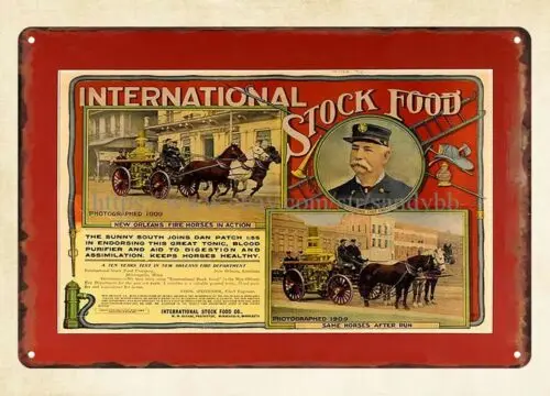 deco bar International Stock Food Co. Sign (Firefighting Theme) metal tin sign sign