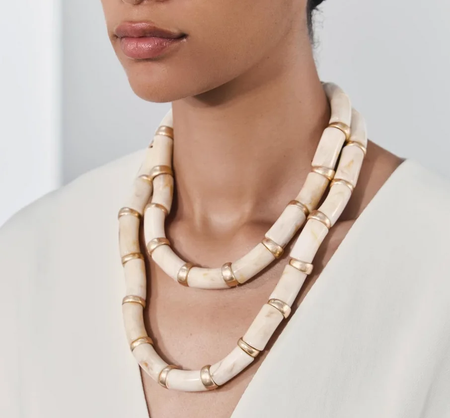 

European and American summer original design handmade beaded splicing long necklace