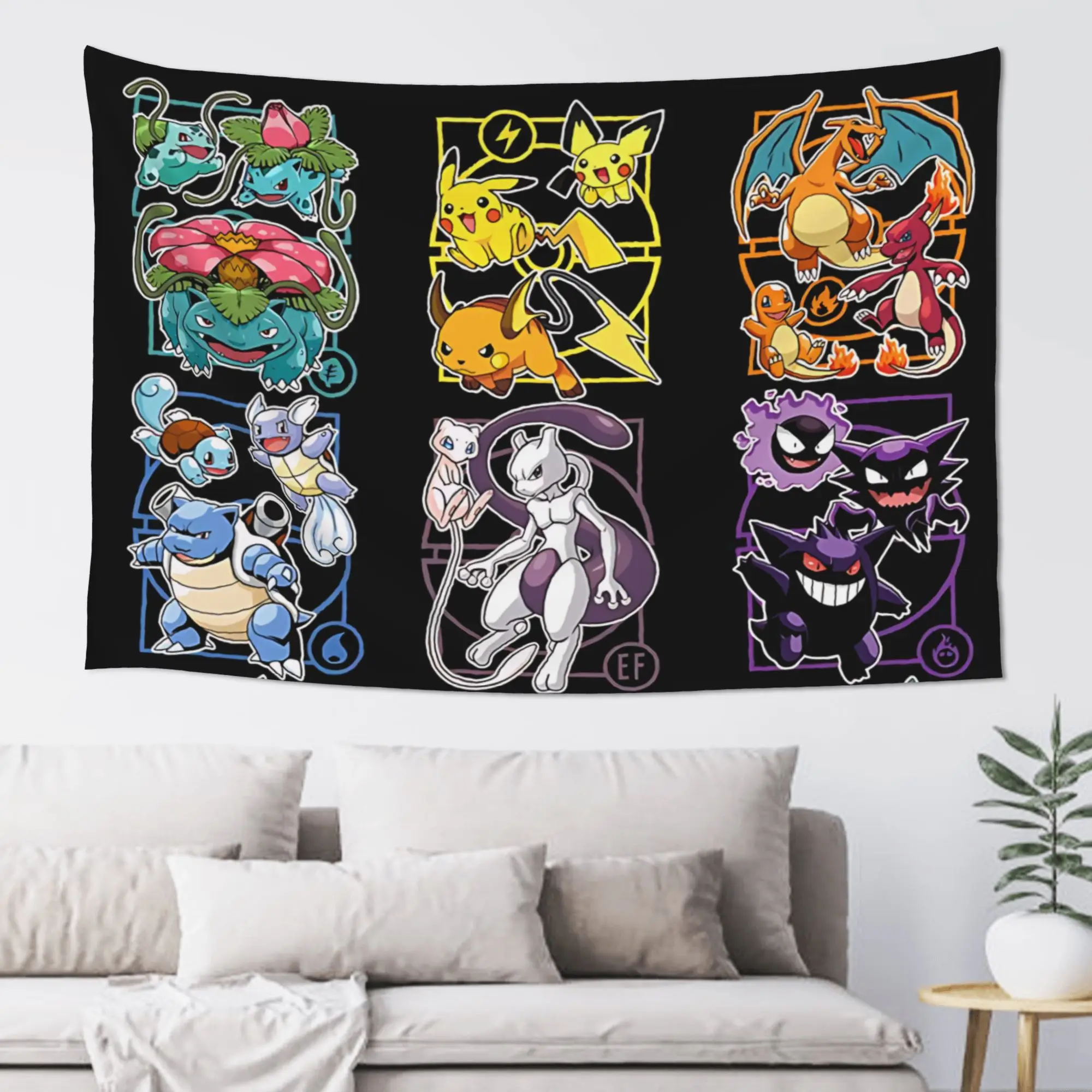 tapecaria-com-tema-de-halloween-e-pokemon-estilo-«cutecore»-para-decoracao-de-quartos-ideal-para-pendurar-na-parede-como-um-cobertor-decorativo-um-acessorio-moderno-para-o-quarto