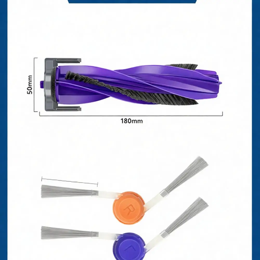 For Narwal J5 Robotic Vacuum Parts Kit Main Roller Brush Side Brushes Filter Mop Pads Dust Bag Cleaning Tool Accessory Set