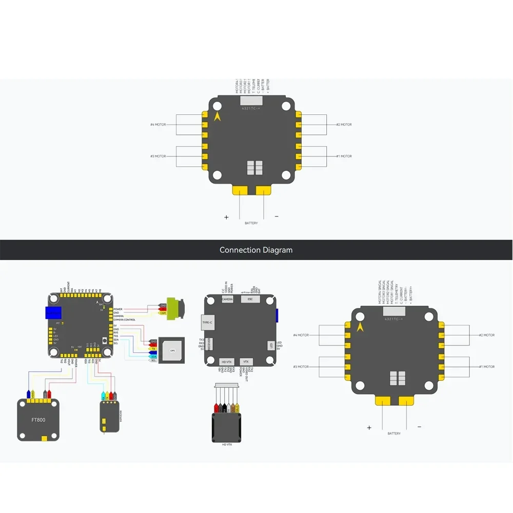 T-MOTOR Velox F7 SE Stack 8S Velox F7 SE 8S Flight Controller Velox 70A SE 8S 4IN1 ESC Combo for RC FPV Long Range Drone