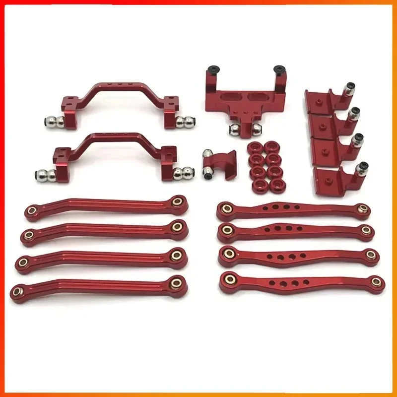 Metal Upgraded Pedal, Pull Rod, Suspension Frame, Rudder Base Set for WPL 1/16 C64 C64-1 RC Car Parts Car Accessories