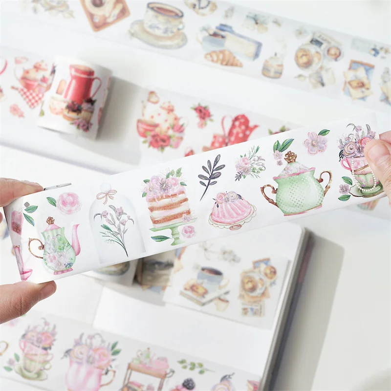 

WT 3Rolls/set Original Tea Temptations Washi Tape Sticker Set Scrapbooking Adhesive Masking Tapes Papeleria Aesthetic