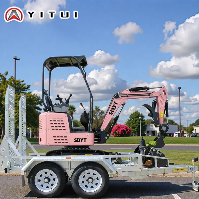 

Customized 1.5 Ton Mini Excavator Compact Digger with Rubber Tracks for Garden Construction Farm Landscaping