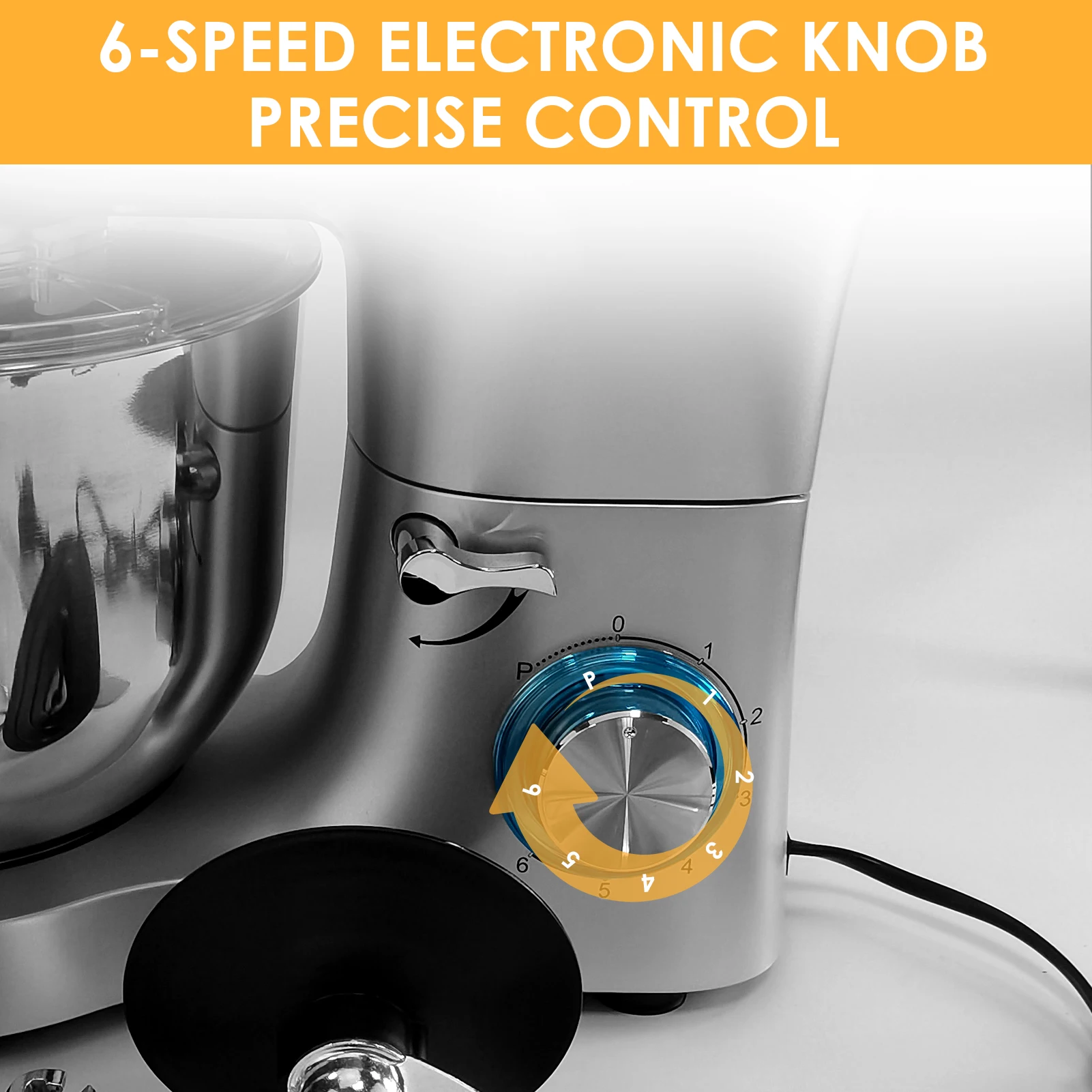 Miksery kuchenne Elektryczne miksery domowe Potężny blender, mikser do ciasta z odchylaną głowicą i misą do mieszania do większości zastosowań w gotowaniu i pieczeniu w domu