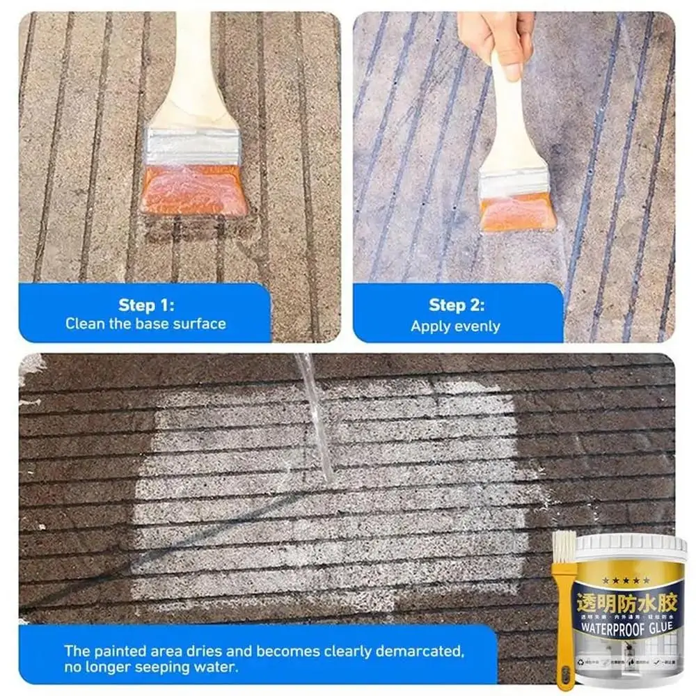 Car Waterproof Sealant 150G Ultra-Strong Invisible Waterproof Adhesive RVs Kitchen Coating Sealant Agent Paste Anti-Leak Glue