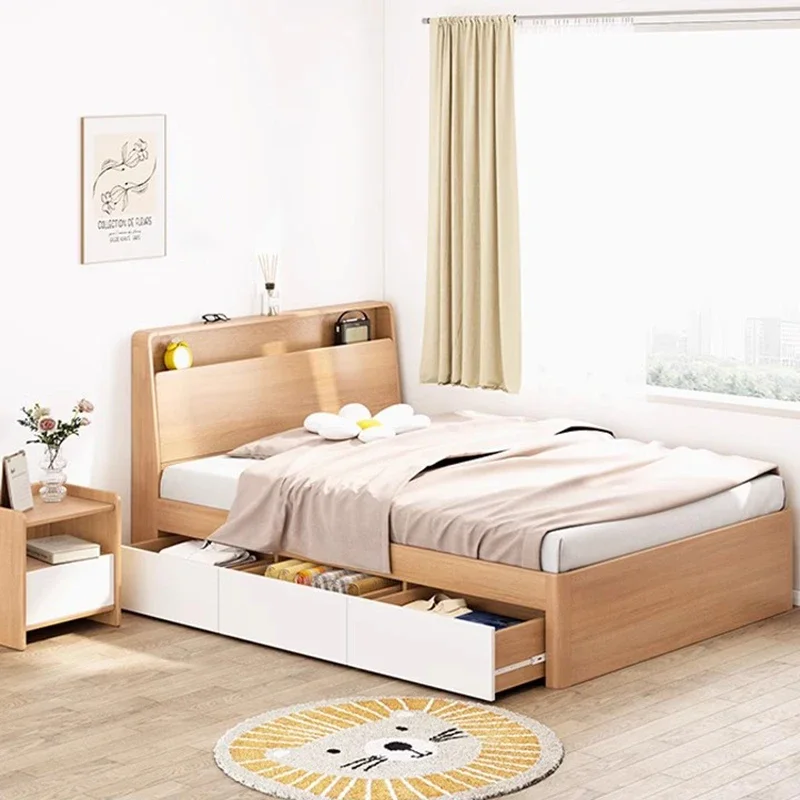 

Comedina Side Bed Bed Double Japanese Free Shipping Apartment High Quality Bed Designer Lazy Cama De Casal Living Room Furniture