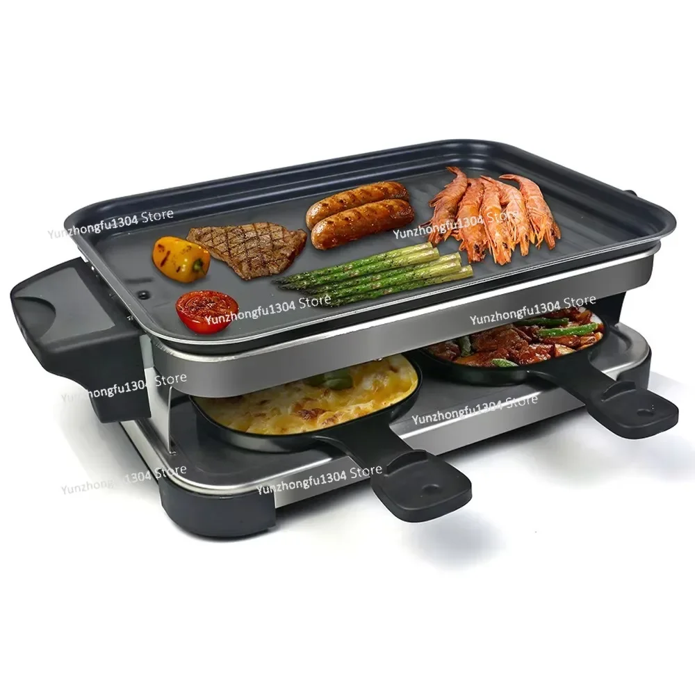 New Style Electric Bbq Hot Pot Griddles Indoor Table Top Stove Electric Barbecue Plate Electric Baking Pans Smokeless Non-Stick