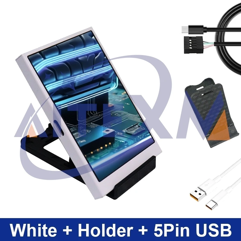 3.5 بوصة IPS نوع C شاشة ثانوية للكمبيوتر وحدة المعالجة المركزية GPU RAM HDD عرض 320*480 USB شاشات كريستال بلورية بحرية AIDA64 Win 10 11