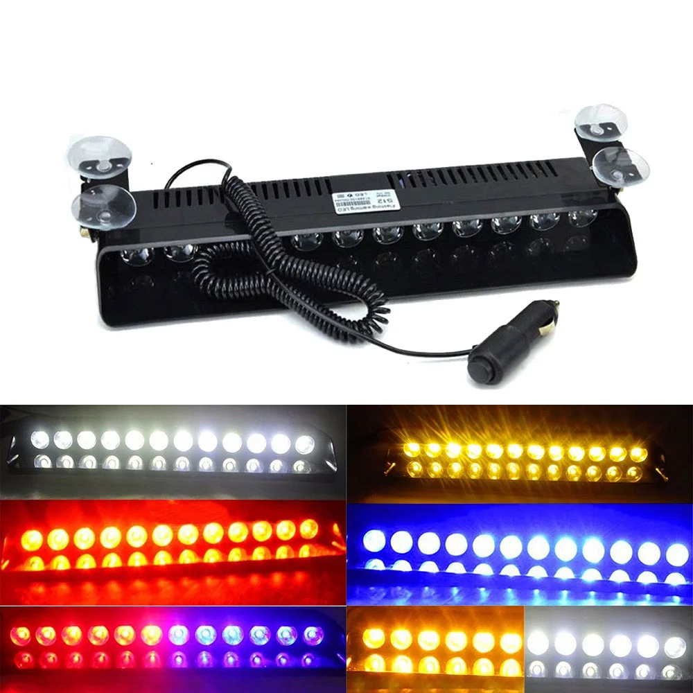 ZK30 Emergency 8/12LED Strobe Light Police for Car Truck Red Blue Amber White LED Flasher Beacon Warning Lamp Car Light Assembly