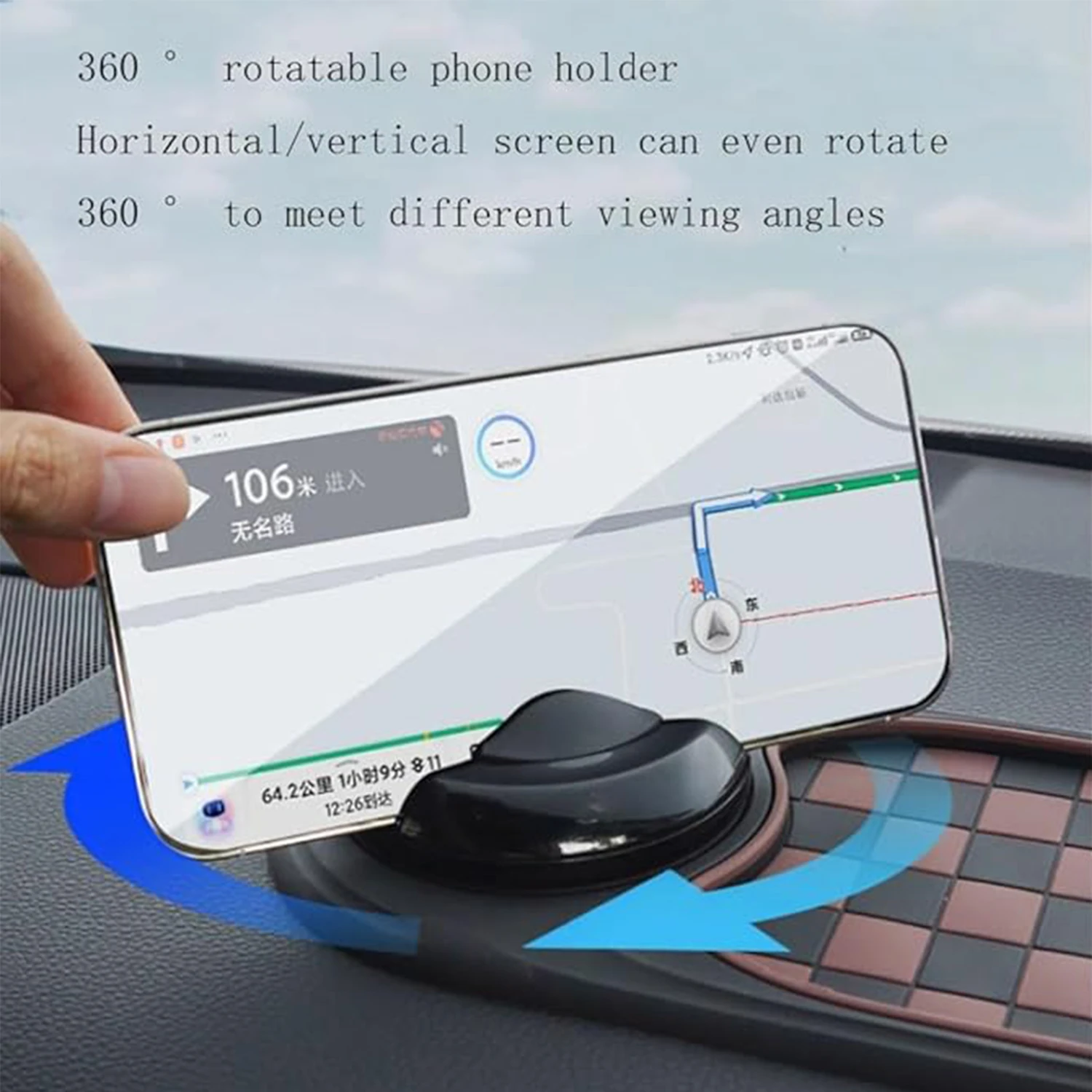 Luminous Car Parking Number Plate Anti-Slip Mat, Multifunctional Dashboard Phone Holder Pad for Vehicle Interior - view 4