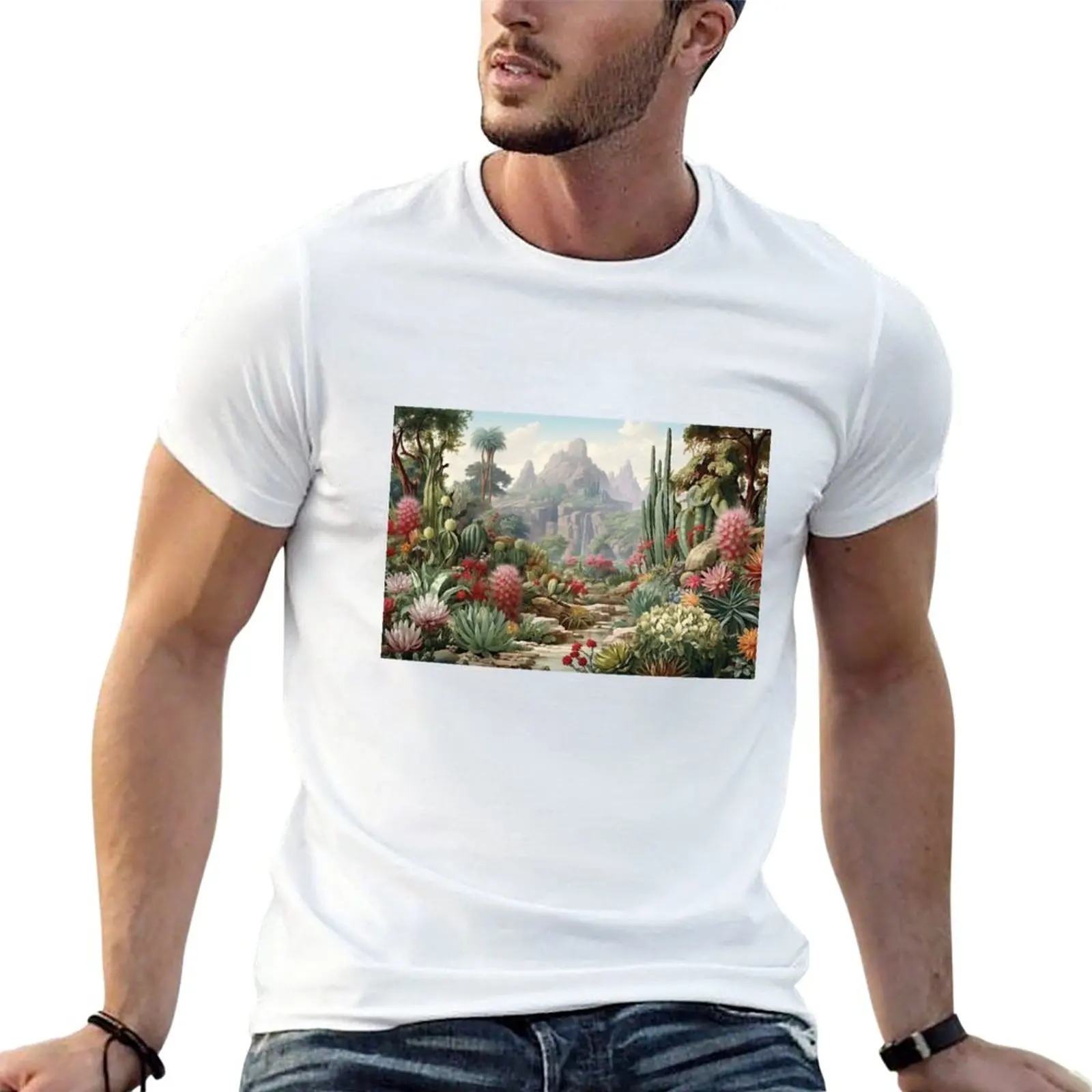 

New Vintage Cacti Garden T-Shirt boys t shirts custom t shirts quick drying shirt korean fashion funny t shirts for men