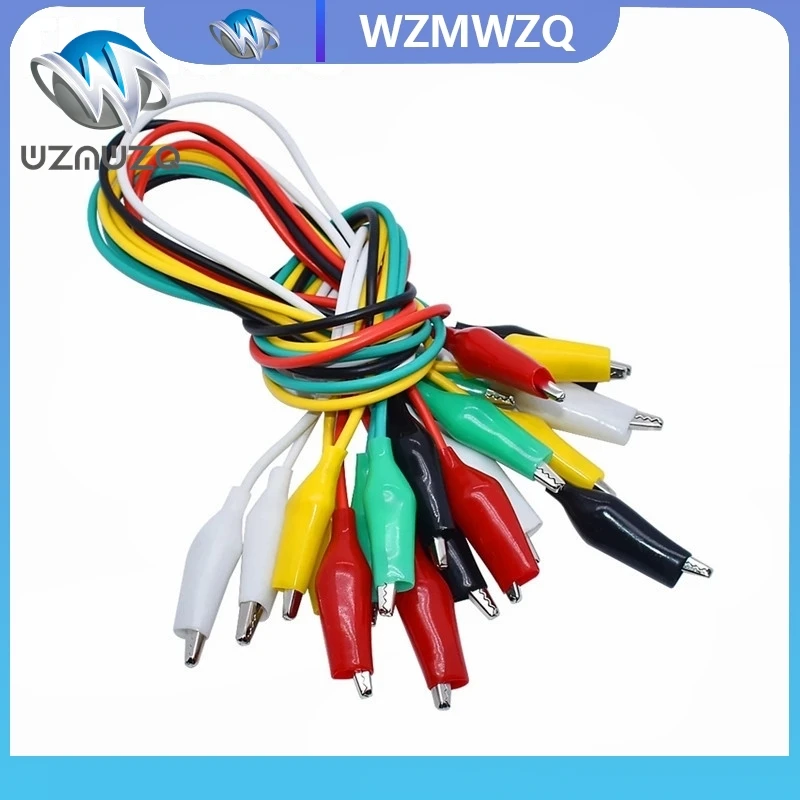 

10PCS Alligator Clips 50CM Electrical DIY Test Leads Alligator Double-ended Crocodile Clips Roach Clip Test Jumper Wire