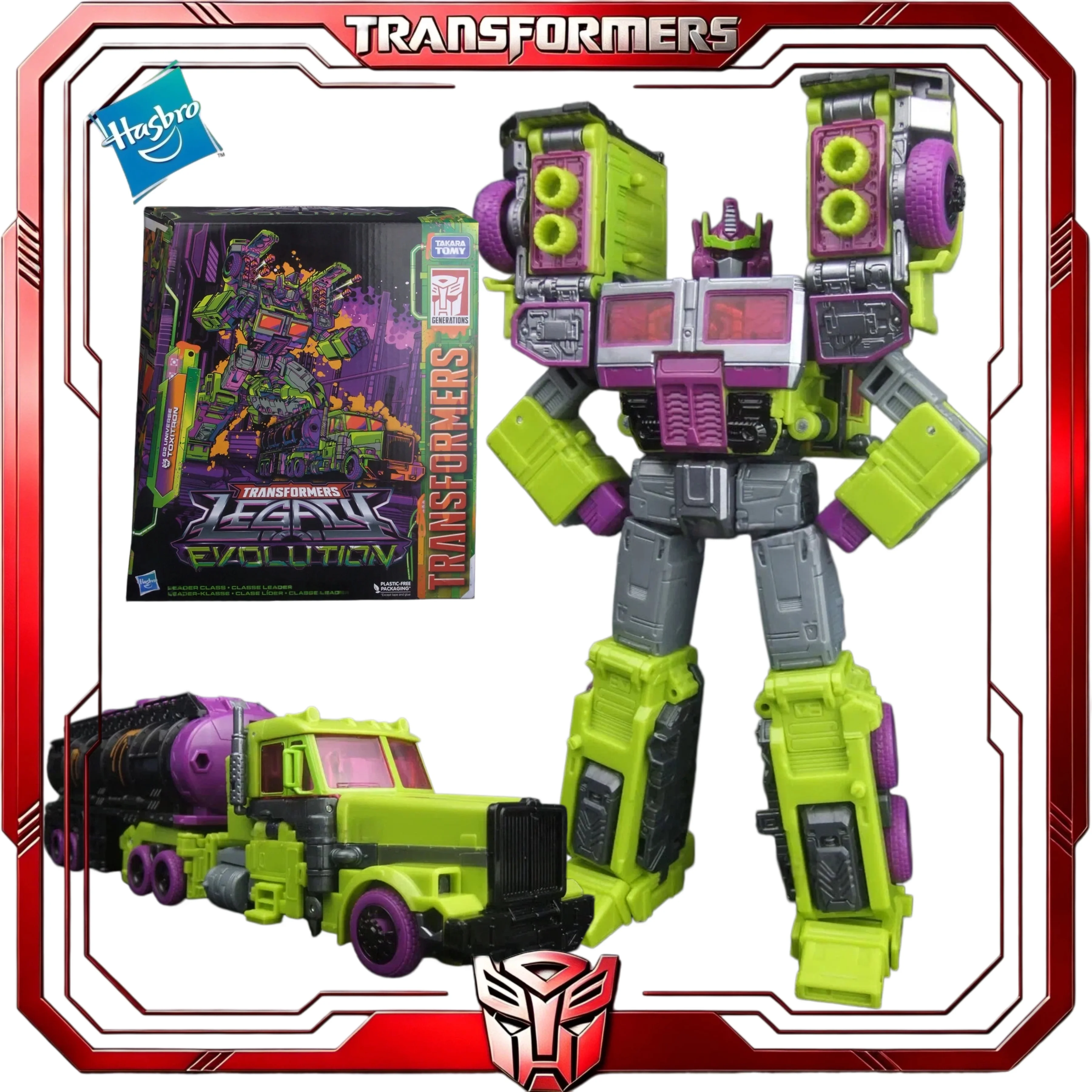 Transformers Legacy Evolution Leader Toxitron Hasbro G2 Universe, figurine d'action à collectionner, jouet cadeau pour les fans, en stock
