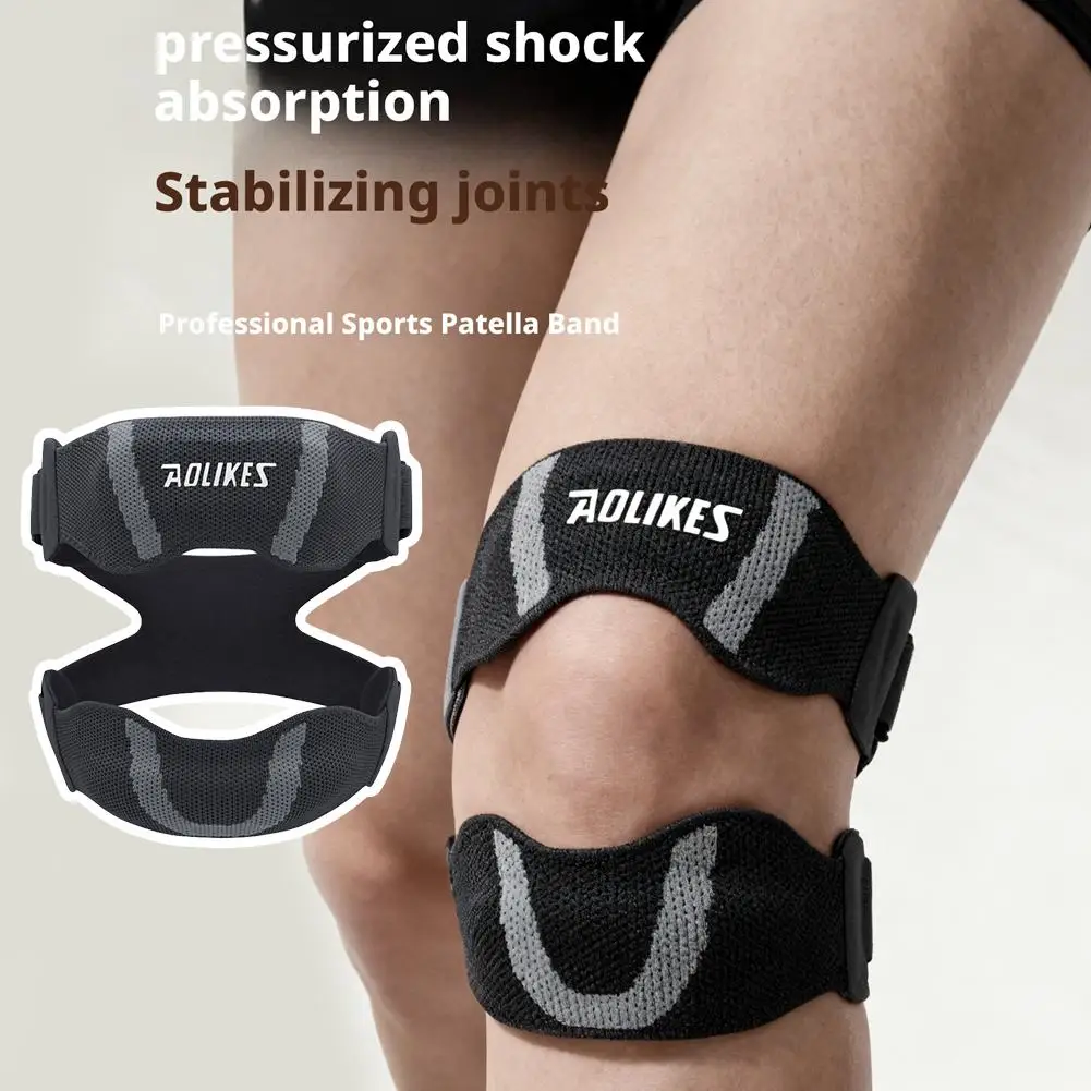1PC Adjustable Sports Knee Braces Double Straps Breathable Knee Support Strap Patellar Tendon Stabilizer Band for Knee Pain