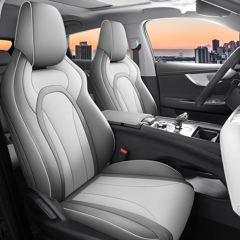 All‑Enclosing 5‑Seats Faux Leather Auto Seat Cushion Covers, Protector for 2025‑2026 Chery Tiggo4 Tiggo4 Pro Tiggo Cross
