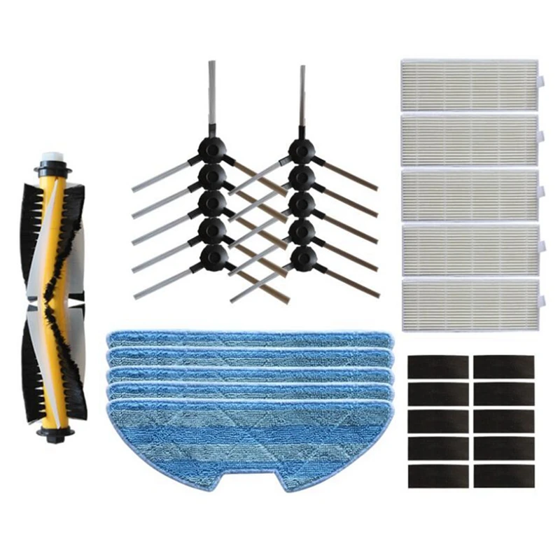فلتر غبار hepa للمسح الطليقي ، فرشاة جانبية ، وسادة ممسحة رئيسية ، قطع غيار