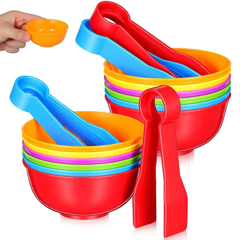 Sorting Bowls for Preschool 6 Colors Counting Bowls with Tweezers Color Sorting Cups Early Math and Fine Motor Skill Stem Sets