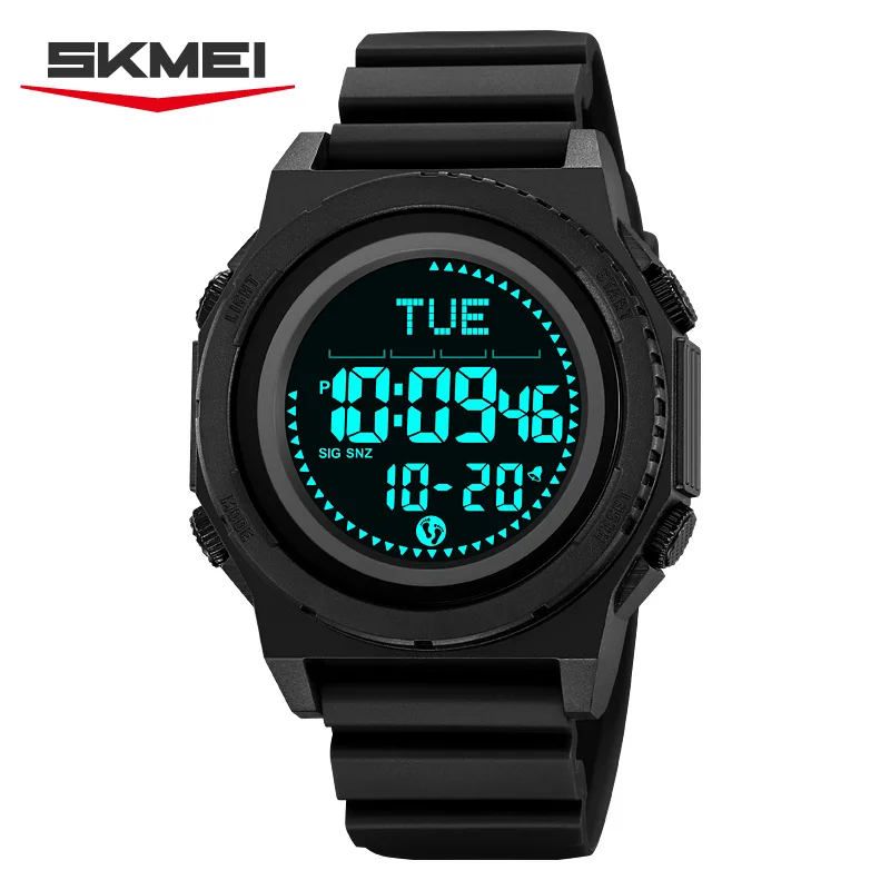 SKMEI 2626 Fashion Electronic Watches For Men 3D Pedometer+Compass Daylight Saving Time Waterproof Wristwatches Reloj Hombre