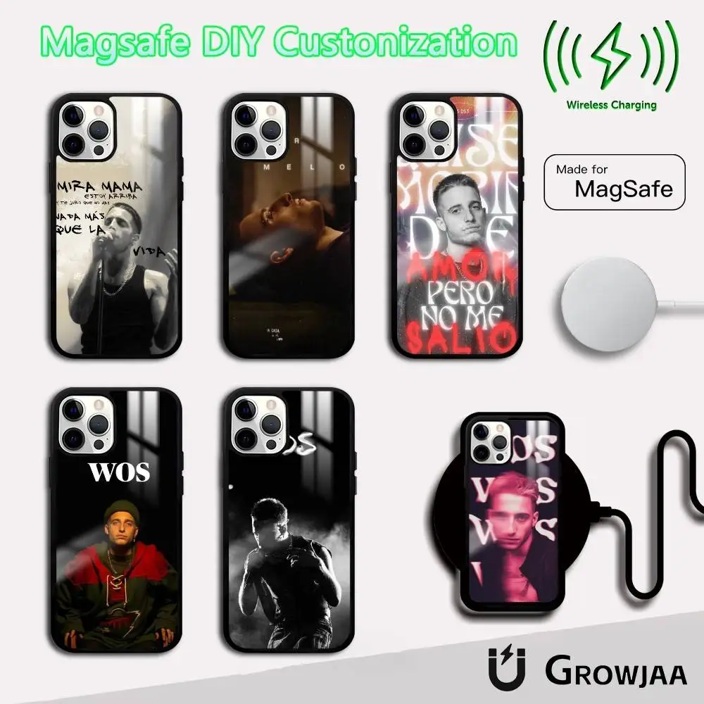 

W-Wos Singer V-ValentIin Phone Case For IPhone 17 16 15 14 13 12 11 Pro Max Plus Mini Magsafe Mirror Wireless Magnetic Funda