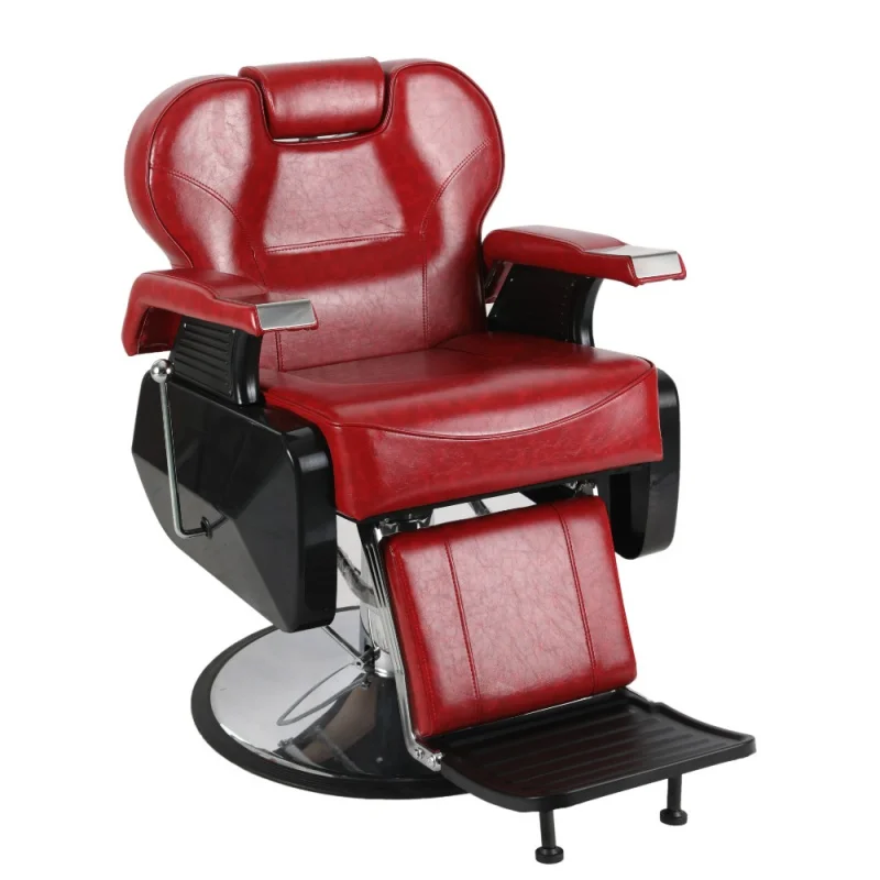 custom，Hot selling Popular Vintage Beauty Hair salon Belmont Barber Chair Modern Heavy Duty Hydraulic Black and Gold Barber Chai