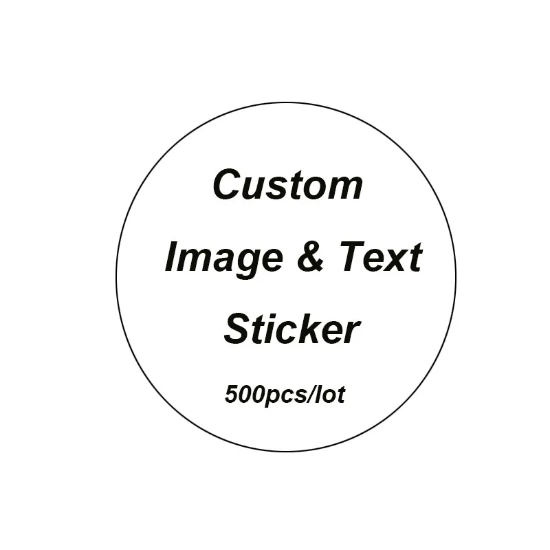 Customized  Image and Text Circle Stickers Printed Personalzied Waterproof Paper Adhesive Labels Wedding DIY Gift Decoration