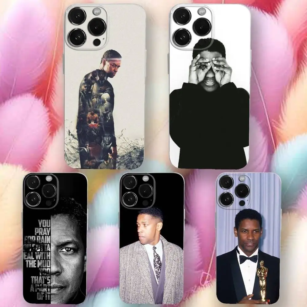 

Hot D-Denzels W-Washingtons Phone Case For iPhone 16,se4,15,14,13,12,11 Plus,Pro,Max,XR,XS,X,Plus,SE,Mini Transparent Soft Cover
