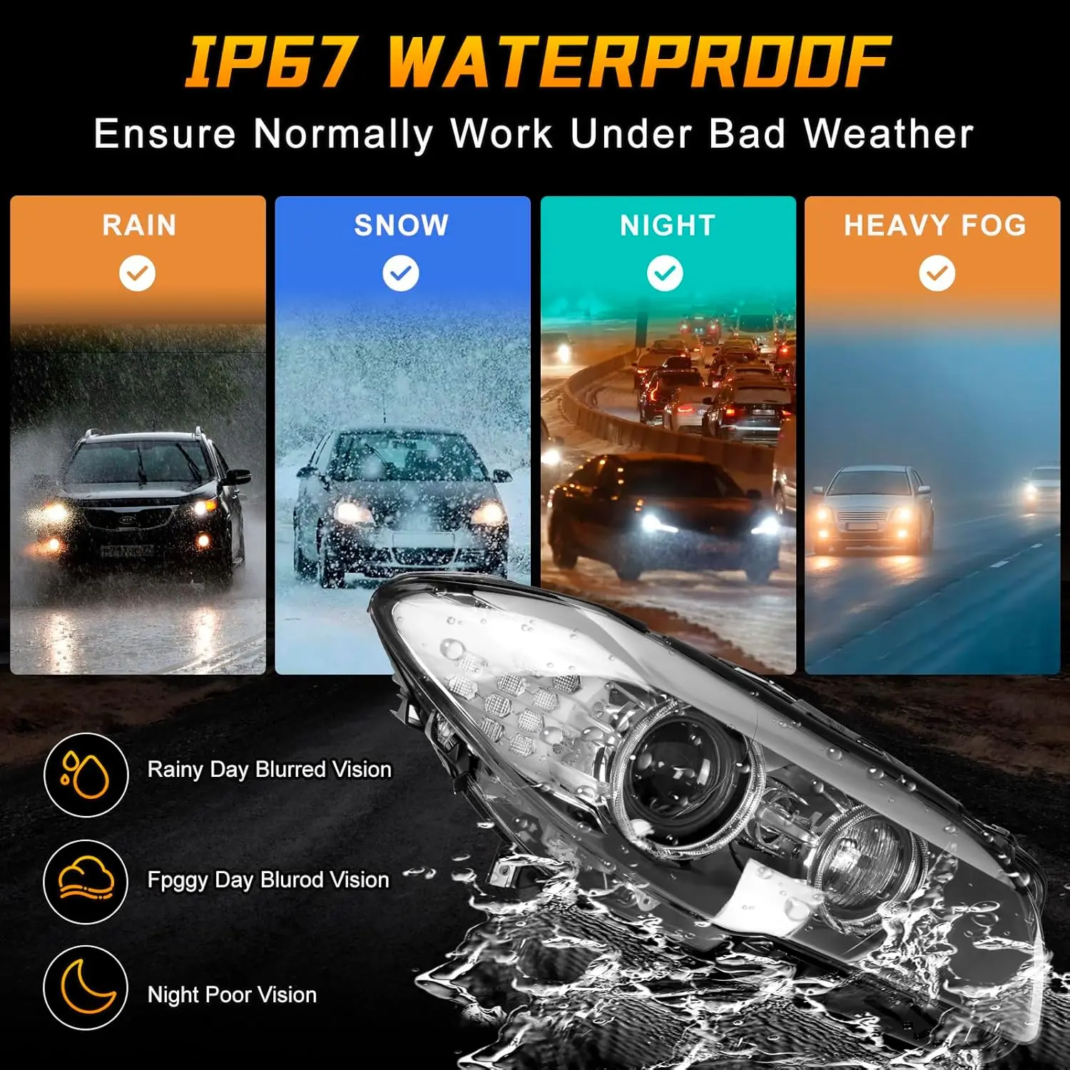 For BMW 5 Series F10 535i 528i 550i 2011-2013 Headlight Assembly Xenon Headlight Adaptive Headlamp 1PC Right Passenger Side