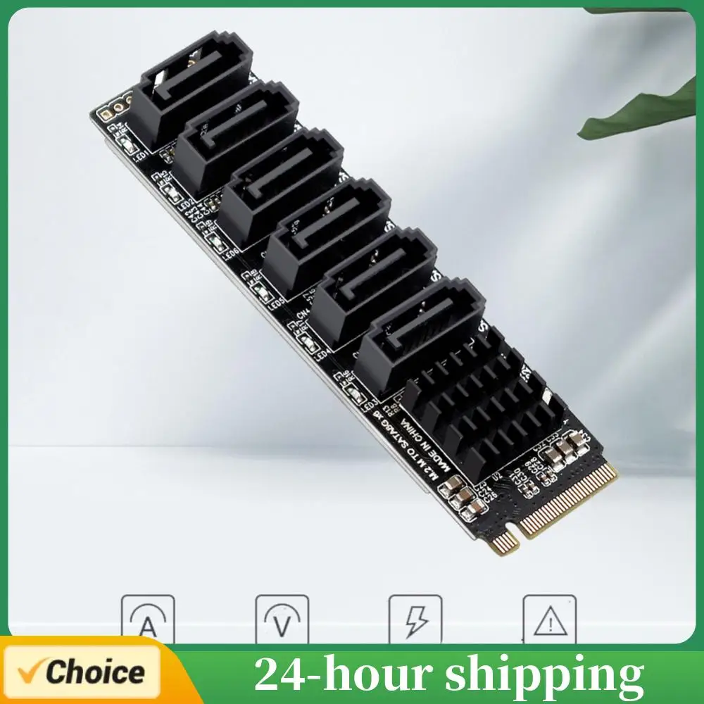 

Адаптер PCIE3.0 к SATA6G M2 M-EKY PCIE Riser Card Высокоскоростная док-станция для передачи данных для поддержки жесткого диска SATA