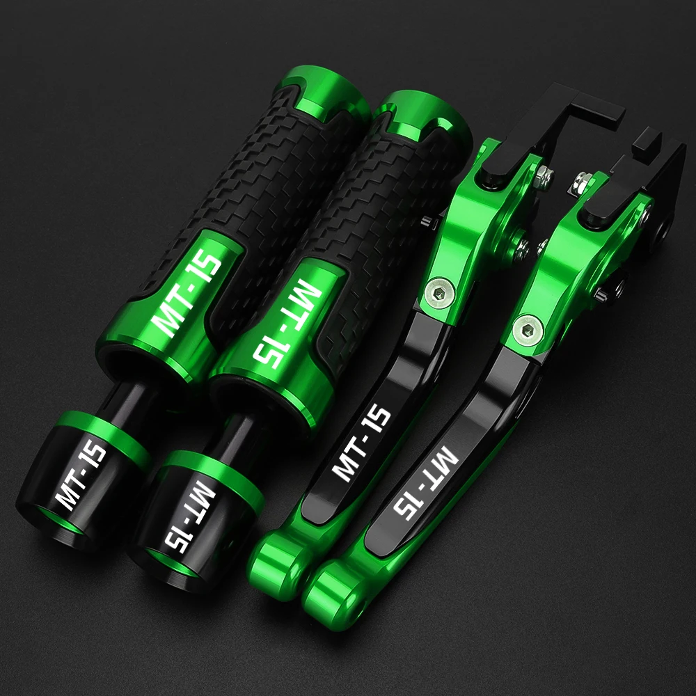 Motorcycle Aluminum Adjustable Brake Clutch Levers Handlebar Hand Gripss FOR YAMAHA MT15 MT-15 2005 2006 2007 08-2024 2025 2026