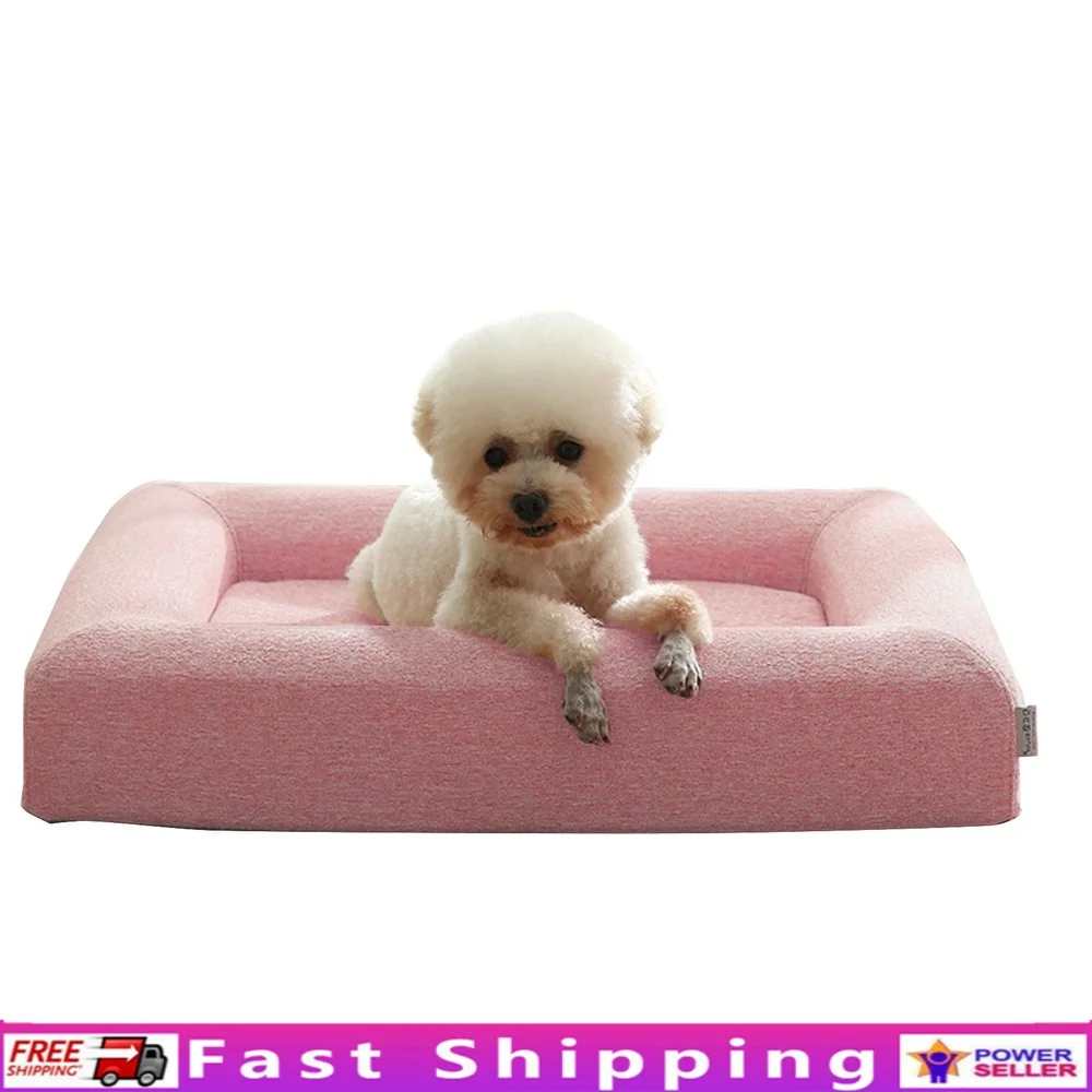 

Memory Foam Dog Bed Washable Non-Slip Waterproof Small Pet Mat Indestructible Supportive Bistro Comfort Dogs Cats Rabbits