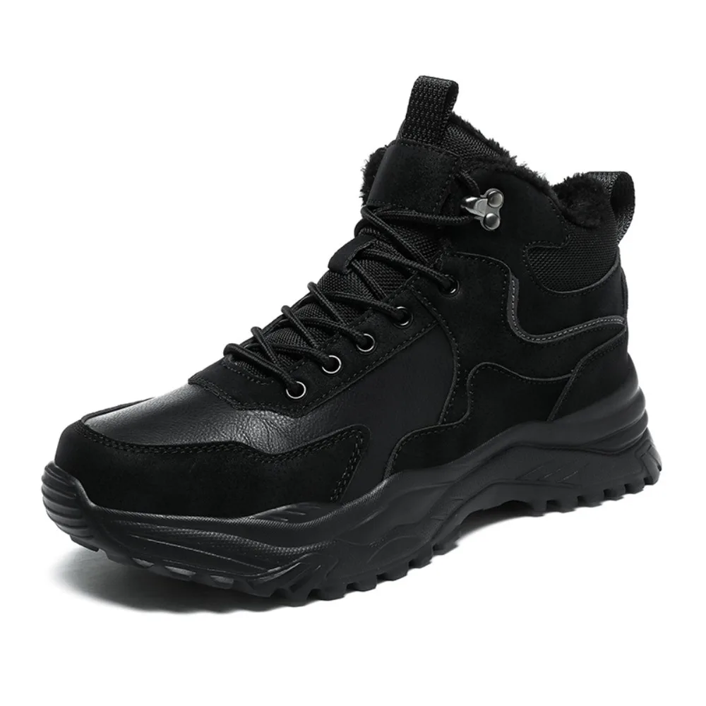 Cotton Shoes Sneaker Men Thick Plus Warm Large Size 48 Snow Hiking Boots Winter Men's High-top Waterproof Trend Boots Outdoor