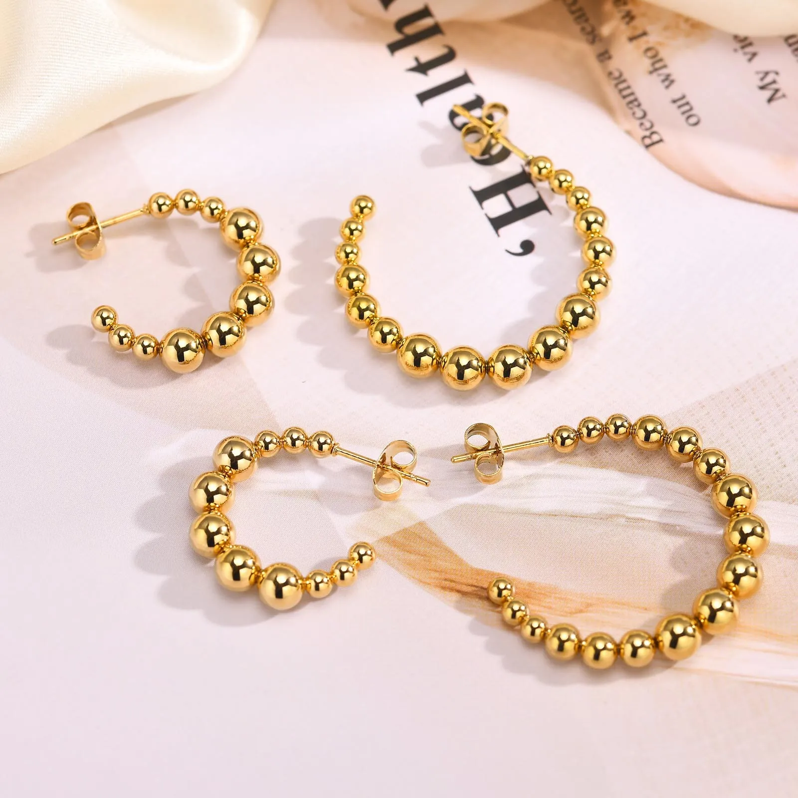 

Gold Plated Open Hoops Earring Post for Women Small Hypoallergenic Hypoallergenic Jewelry