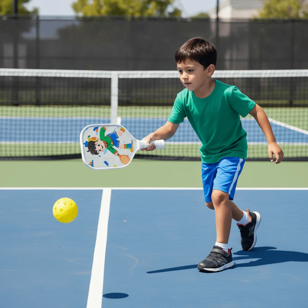 

Cartoon Children's Pickleball Set Lightweight Durable 's Pickleball Set Glass Fiber Non-Slip Grip Pickleball Paddle Set